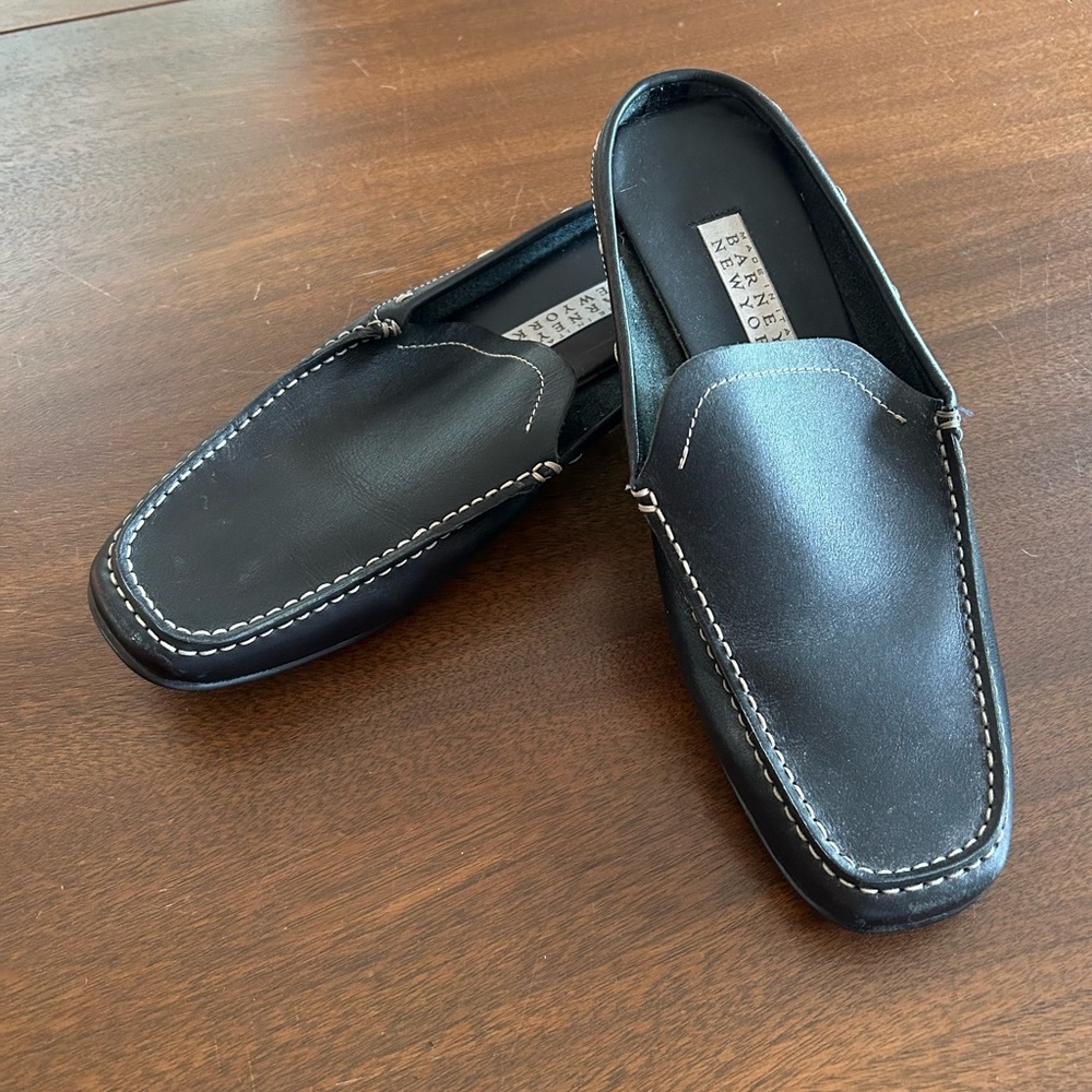 Brand new - Barney’s New York slip on black leather size 7.5